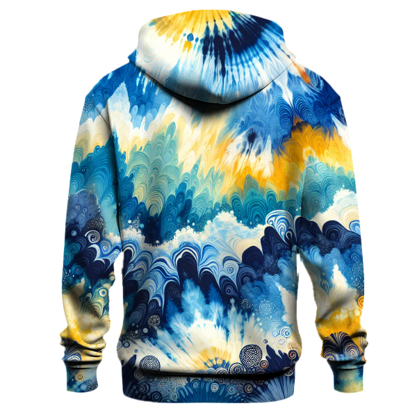 Ocean Waves Tie-dye Hoodie