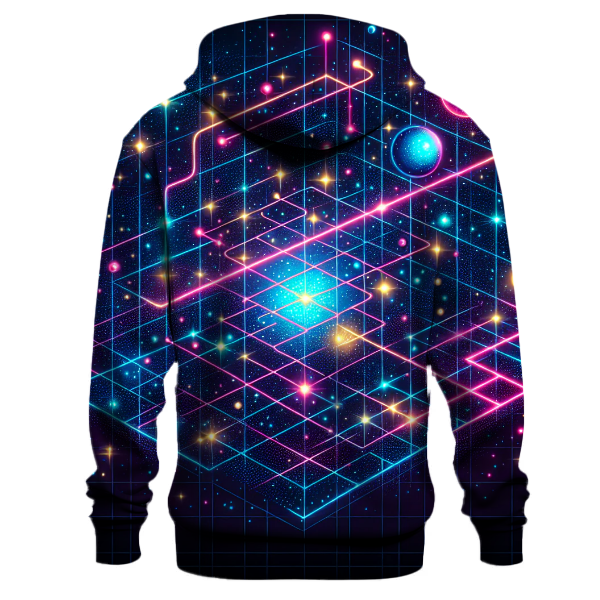 Neon Grid Galaxy Hoodie