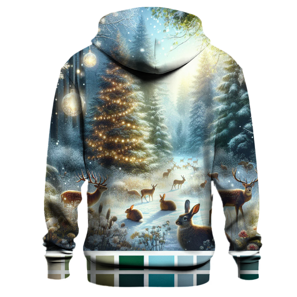 Charming Woodland Christmas Scene Hoodie