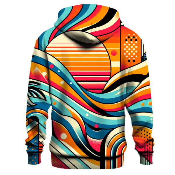 Geometric Sunset Glow Hoodie