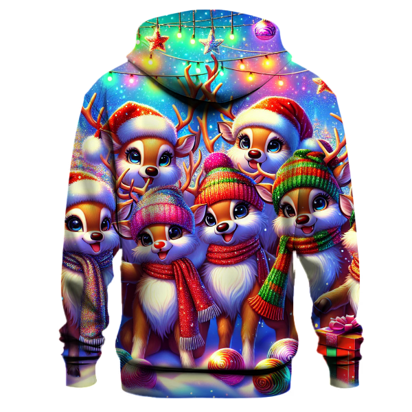 Funky Reindeer Antics Hoodie