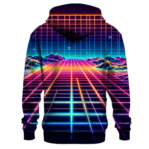 Neon Synth Grid Hoodie