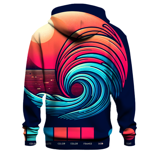 Coral Wave Hoodie