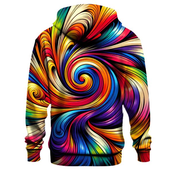 Retro Rainbow Tie-Dye Design Hoodie