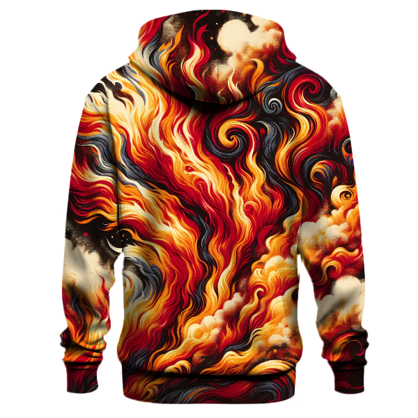Blazing Fire Tie-dye Design Hoodie