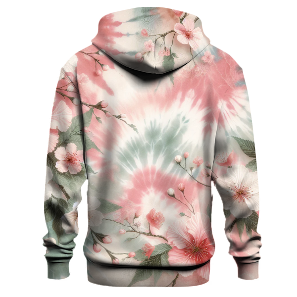 Cherry Blossom Breeze Tie-dye Design Hoodie