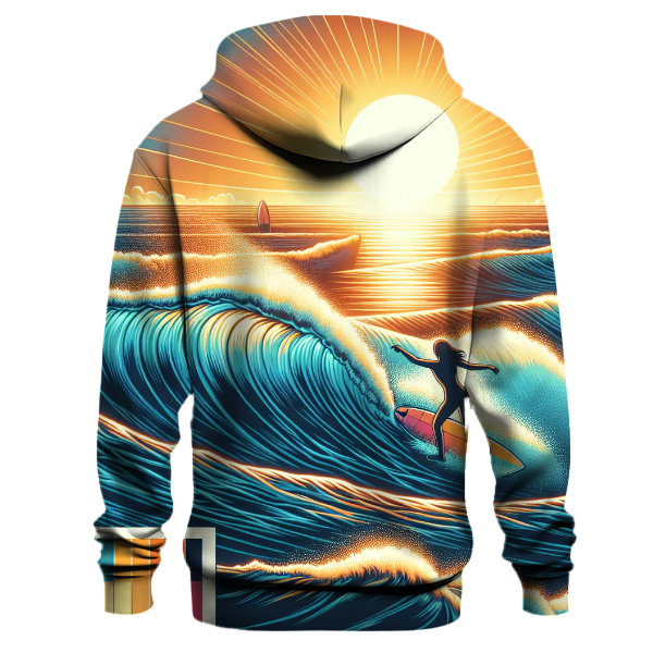 Surfboard and Waves Hoodie