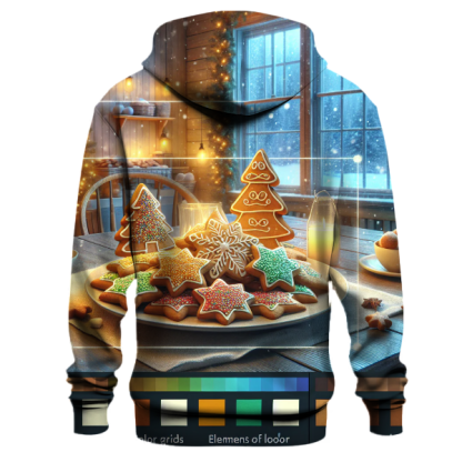 Gingerbread Cookies and Milk Scene Hoodie