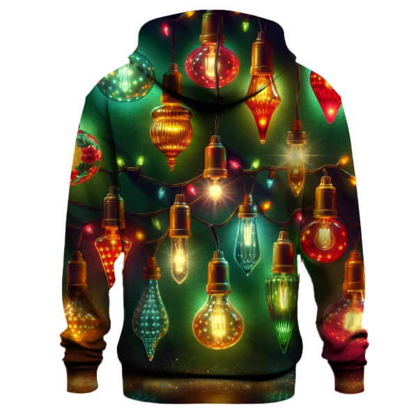 Vintage Christmas Lights Design Hoodie