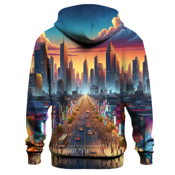 Artistic Cityscape Adventure Hoodie