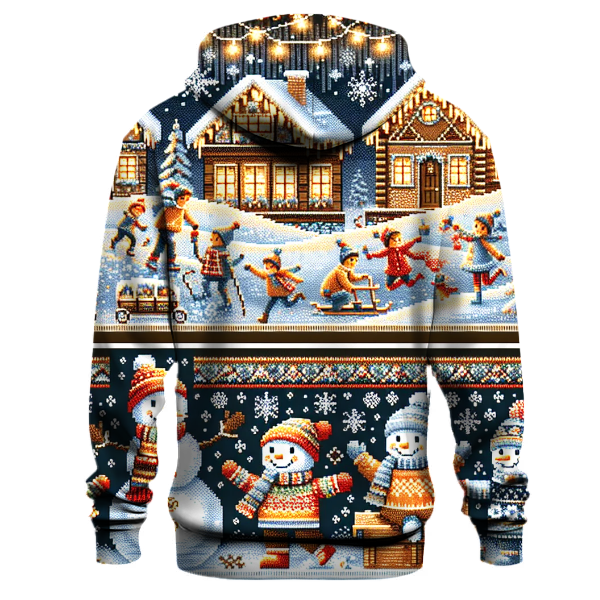 Snowy Village Celebration Design Hoodie