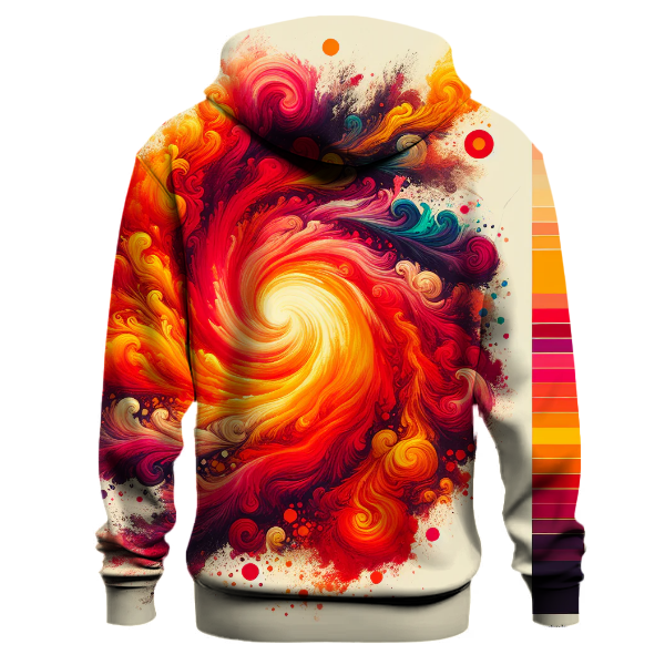 Fiery Passion Tie-dye Design Hoodie
