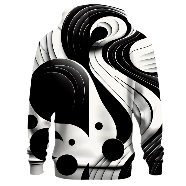 Classic Black and White Elegance Hoodie