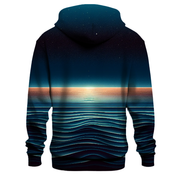 Midnight Ocean Wave Gradient Hoodie