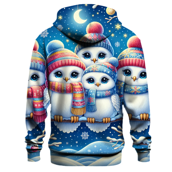 Snowy Night Owls Hoodie