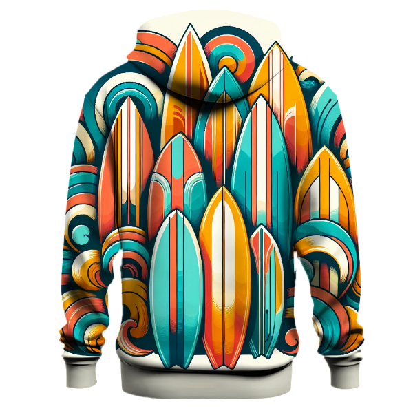 Classic Surfboard Patterns Hoodie