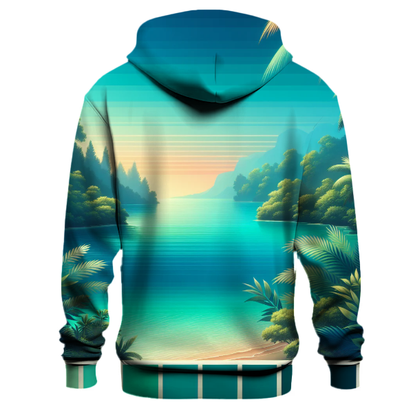 Tropical Lagoon Splash Hoodie
