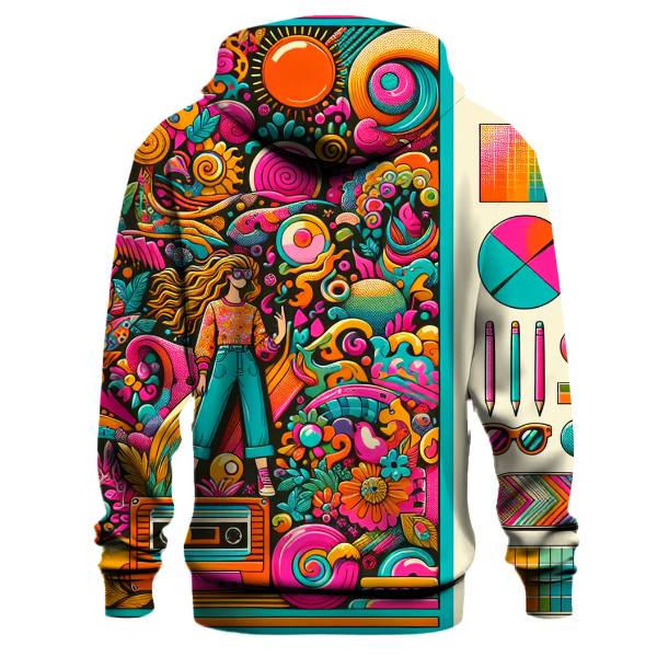 Funky Retro Florals Hoodie