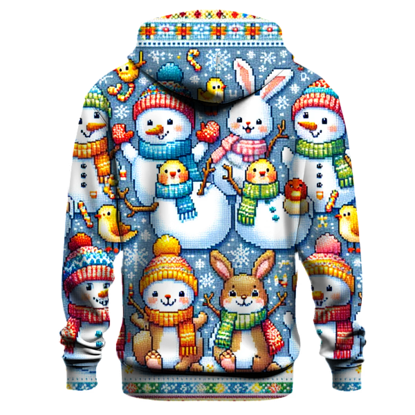 Frosty Friends Gathering Design Hoodie