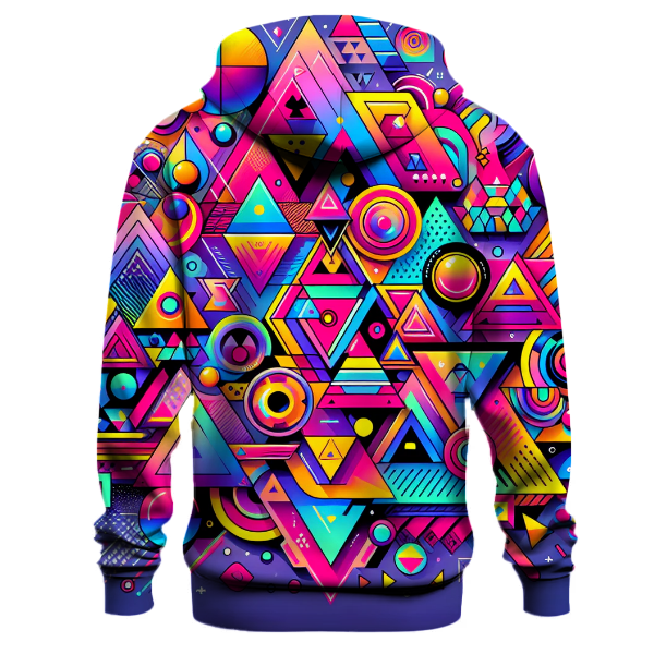 Geometric Neon Blast Hoodie