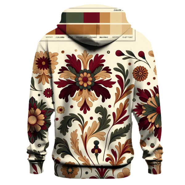 Classic 70s Floral Print Hoodie