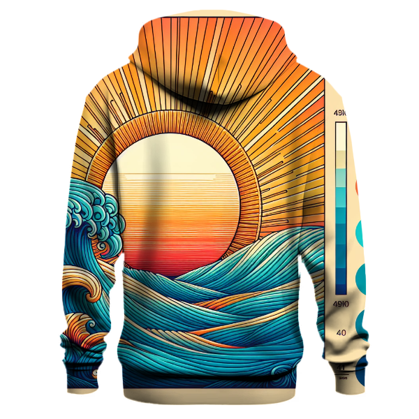 Oceanic Sunrise Whirl Hoodie
