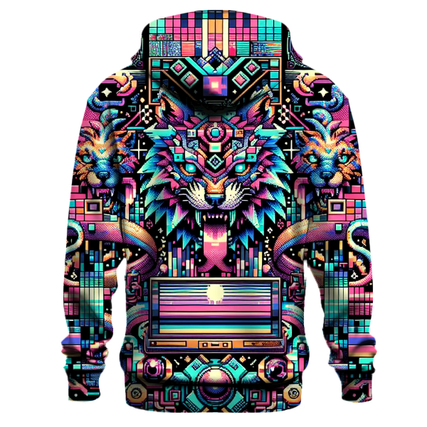 Luminous Glitch Matrix Hoodie