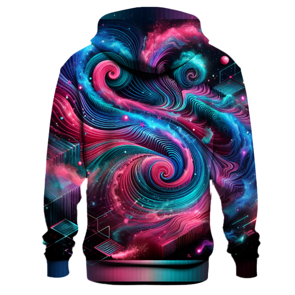 Neon Cosmic Wave Hoodie