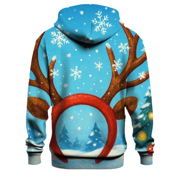 Reindeer Antlers with Snowflakes Hoodie