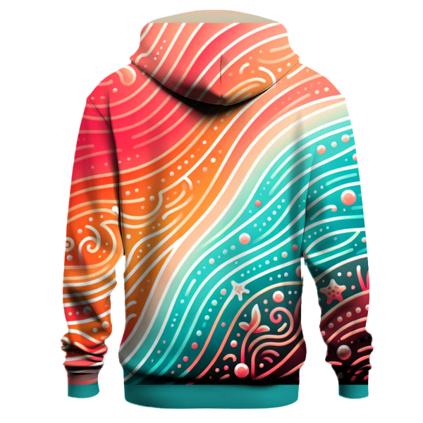 Coral Reef Horizon Gradient Hoodie
