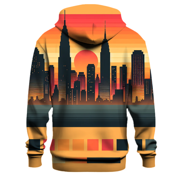 City Sunset Skyline Gradient Hoodie