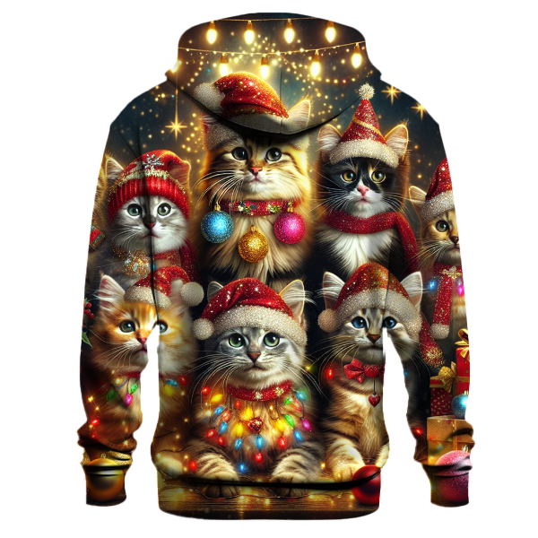 Cheerful Christmas Cats Hoodie