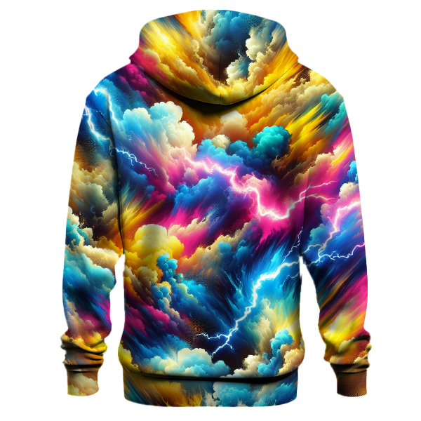 Neon Lightning Storm Hoodie