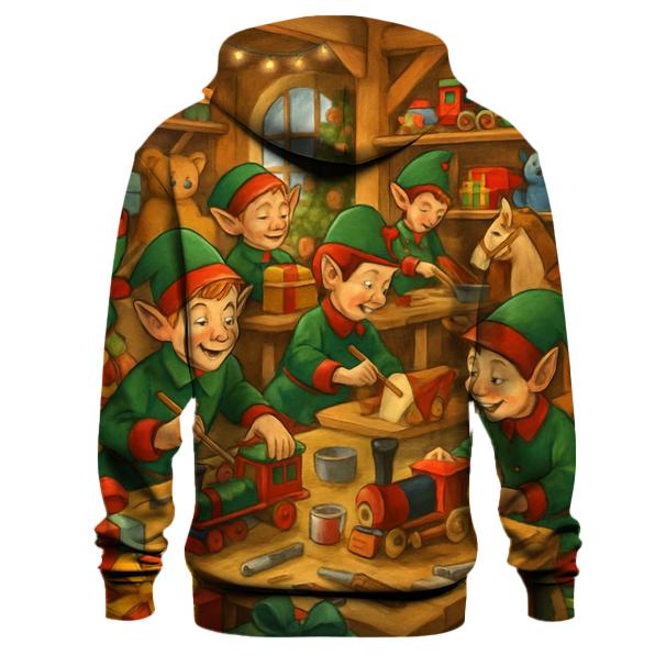 Magical Elf Workshop Scene Hoodie