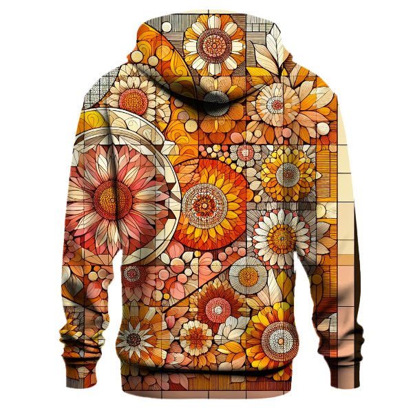 Retro Floral Mosaic Hoodie