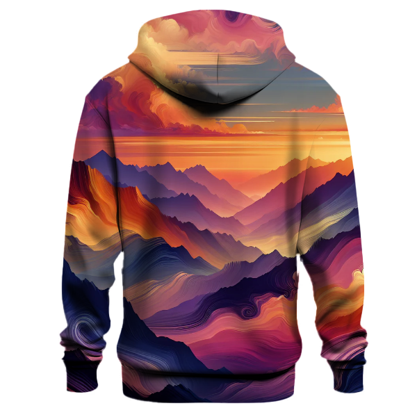 Mountain Sunset Tie-dye Design Hoodie
