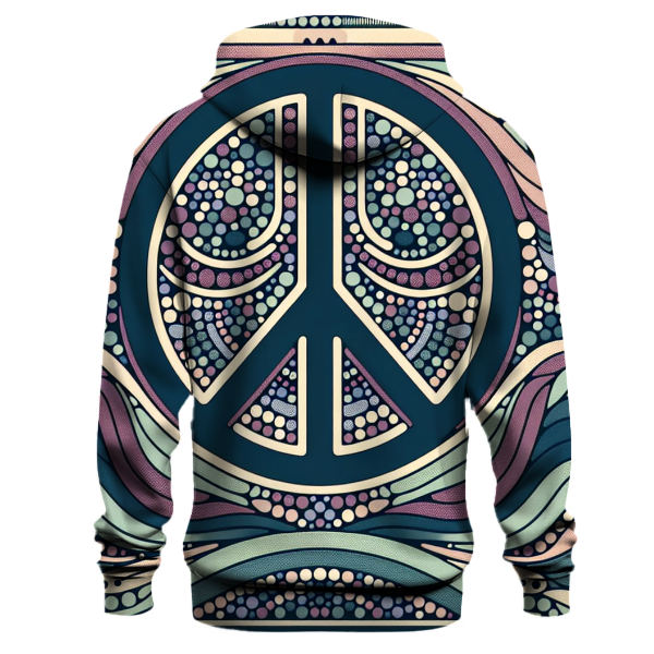 Peace Sign Patterned Delight Hoodie