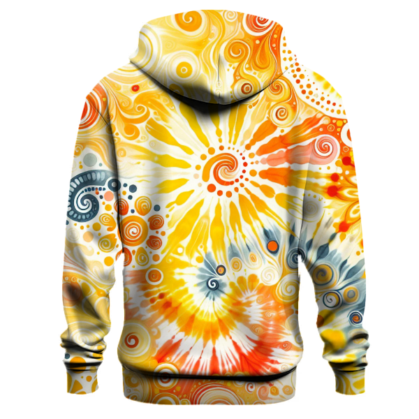 Sunshine Vibes Tie-Dye Design Hoodie