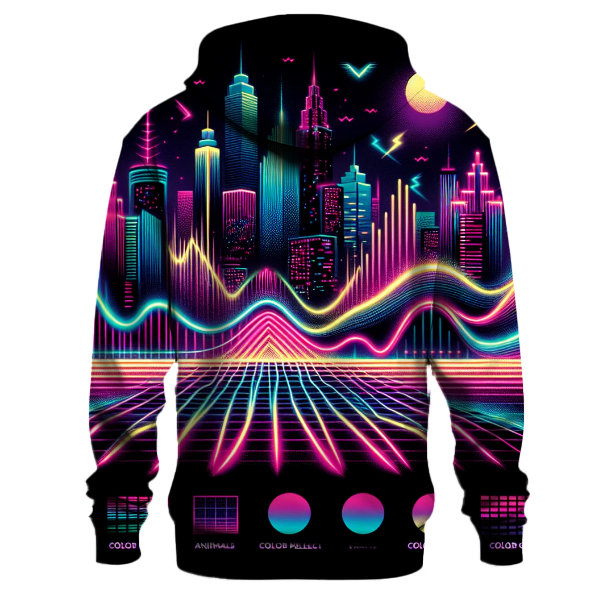 Neon Nightlife Groove Hoodie