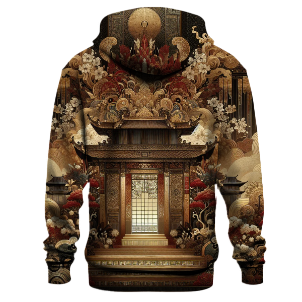 Elegant Asian Motifs Hoodie