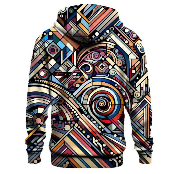 Artistic Geometric Play Hoodie