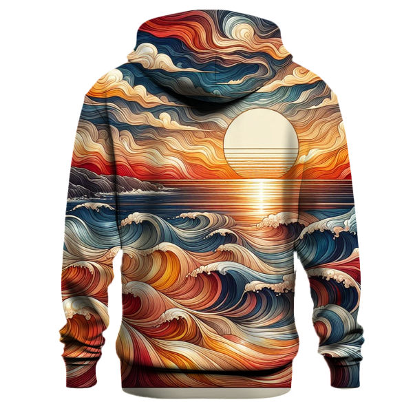 Ocean Sunset Tie-Dye Design Hoodie