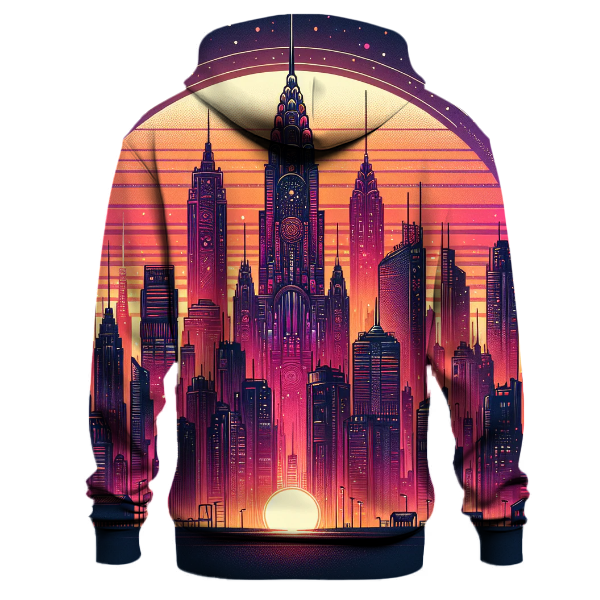 Colorful City Skyline Hoodie