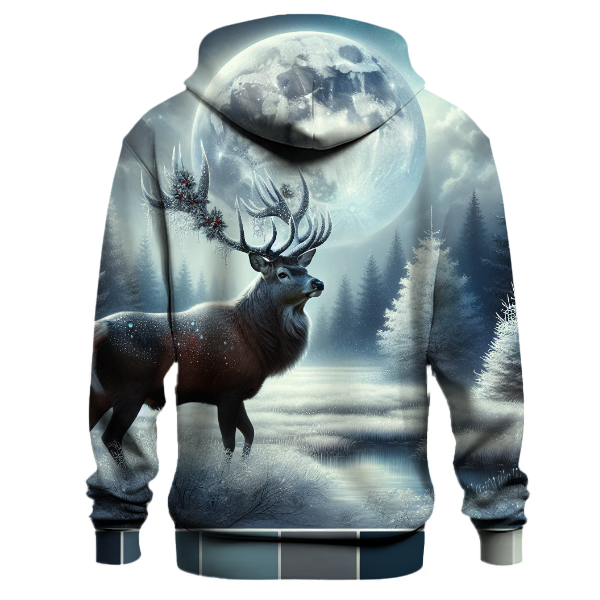 Mystical Winter Stag Hoodie