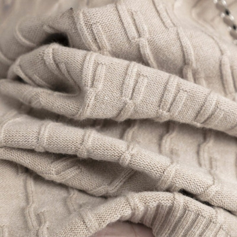 Casual Loose Knitted Long Sweater Dress With Belt-Soco Hoodie