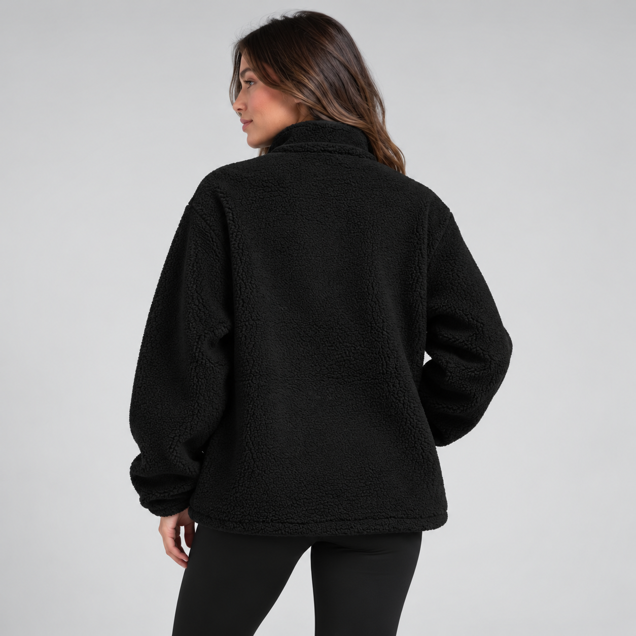 Modern Everyday Classic Teddy Fleece Full Zip Jacket For Women