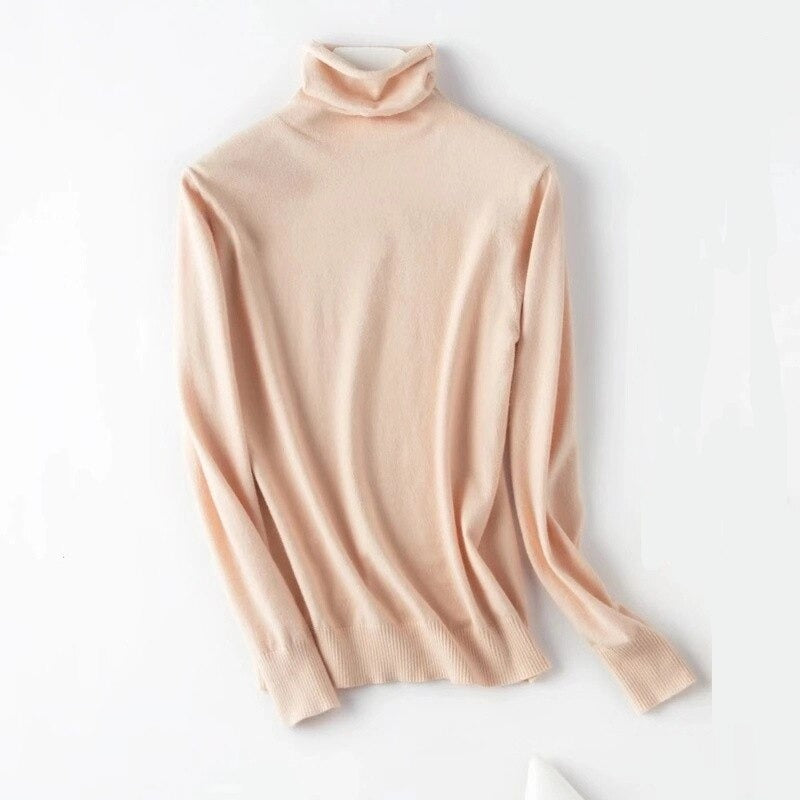 Soft Cashmere Slim-Fit Turtleneck Pullovers For Women-Soco Hoodie
