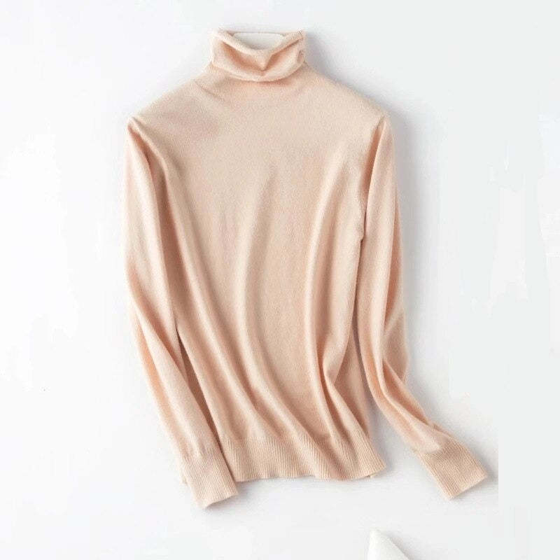 Soft Cashmere Slim-Fit Turtleneck Pullovers For Women-Soco Hoodie
