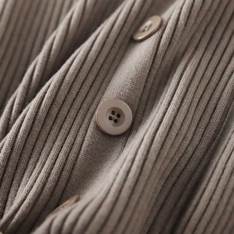 Mock Neck Side Slit Knitted Sweater Dress-Soco Hoodie