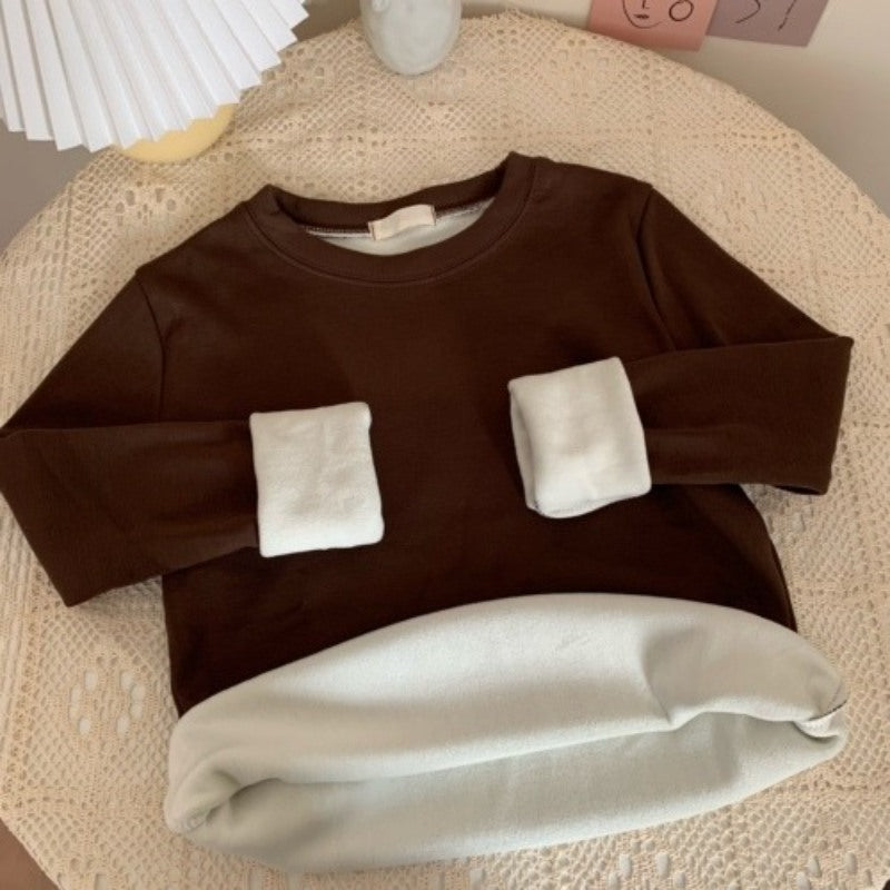 Plush Thickened Long Sleeve T-shirts For Women-Soco Hoodie